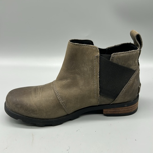 SOREL Emelie Waterproof Chelsea Boots Quarry Gray NL2671-053  Size US 6 - Picture 8 of 10